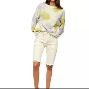 We The Free Cream Denim Shorts